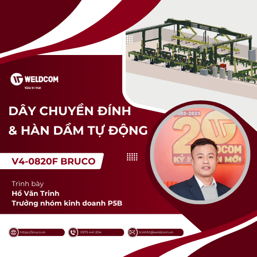 [ĐTSP] DÂY CHUYỀN ĐÍNH VÀ HÀN DẦM TỰ ĐỘNG V4-0820F BRUCO
